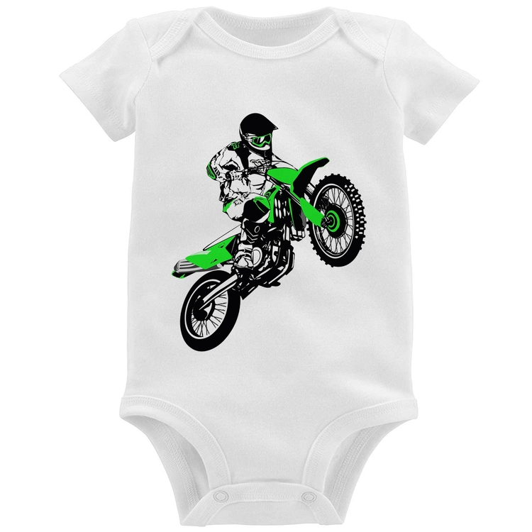 Body Bebê Motocross Jump Verde