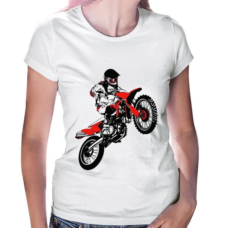 Baby Look Motocross Jump Vermelha