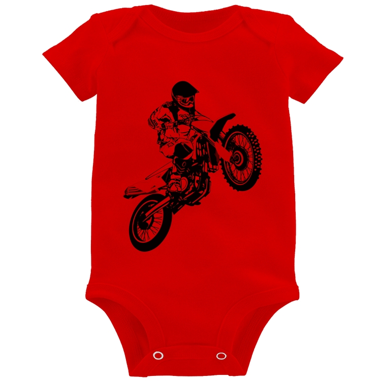 Body Bebê Motocross Jump Vermelha - Vermelho