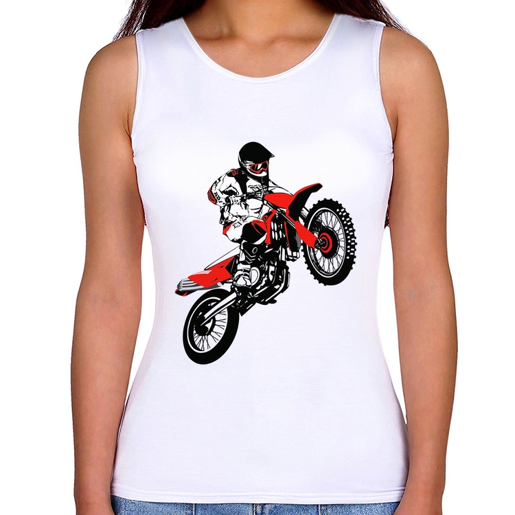 Regata Feminina Motocross Jump Vermelha