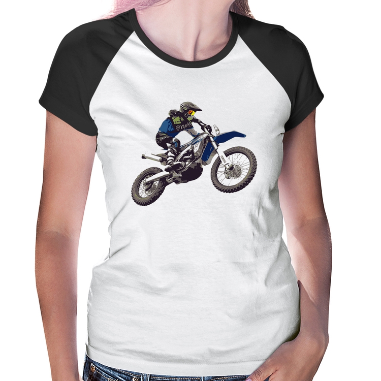 Baby Look Raglan Motocross Manobra Freestyle