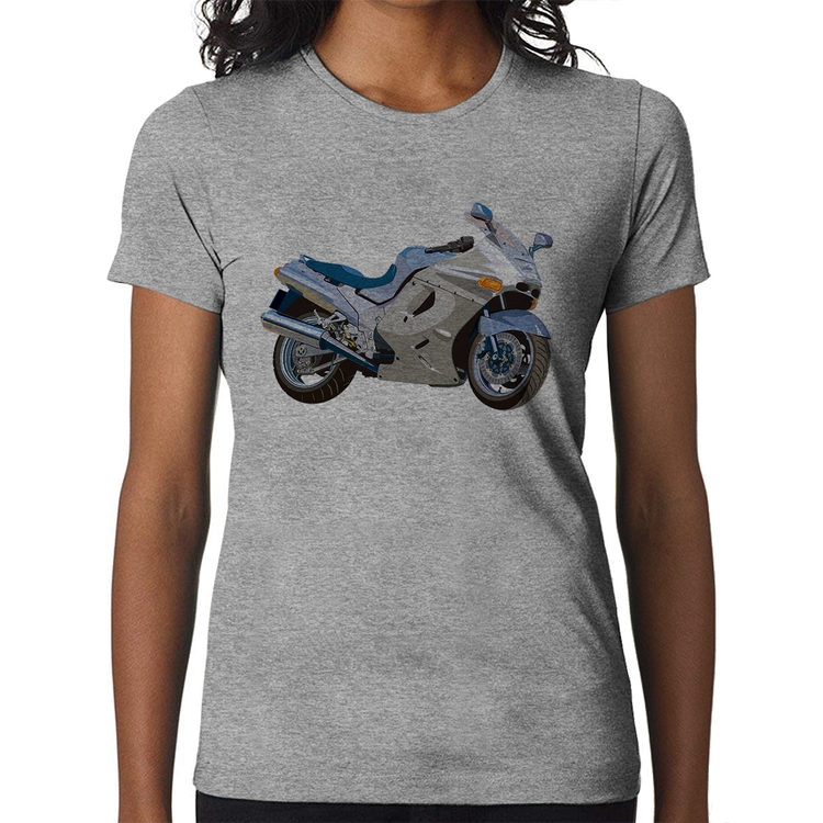 Baby Look Motorcycle - Cinza