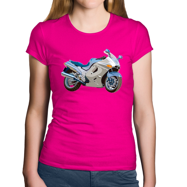 Baby Look Algodão Motorcycle - Rosa