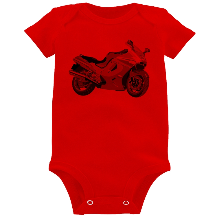 Body Bebê Motorcycle - Vermelho