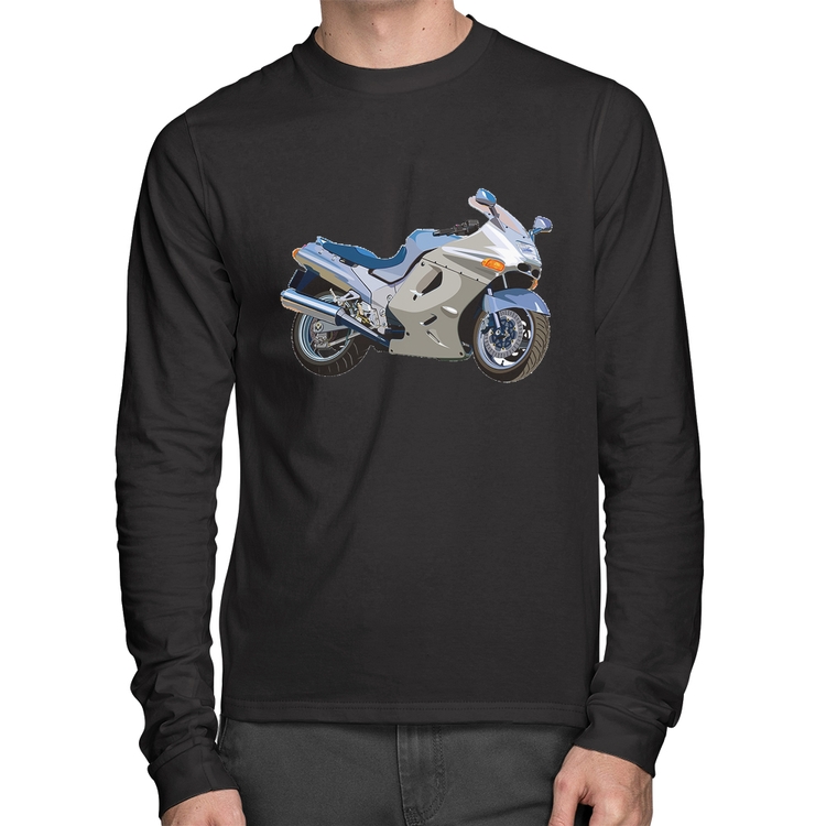 Camiseta Algodão Motorcycle Manga Longa