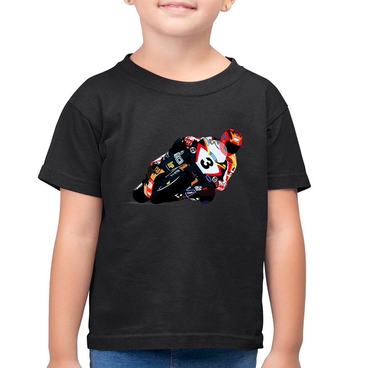 Camiseta Algodão Infantil Motorcycle Racing