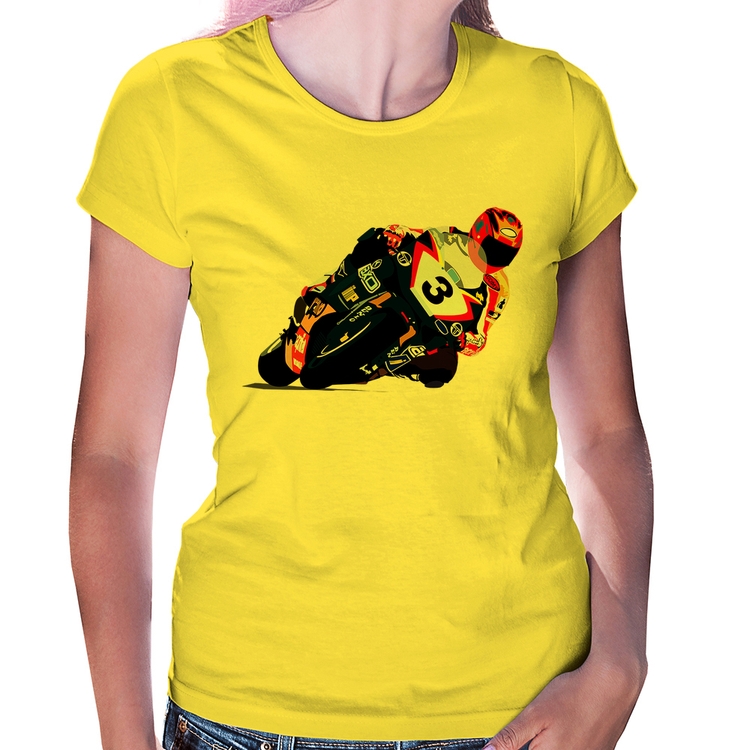 Baby Look Motorcycle Racing - Amarela