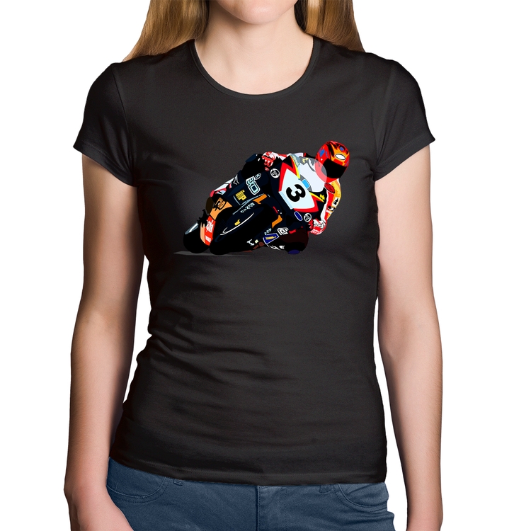 Baby Look Algodão Motorcycle Racing