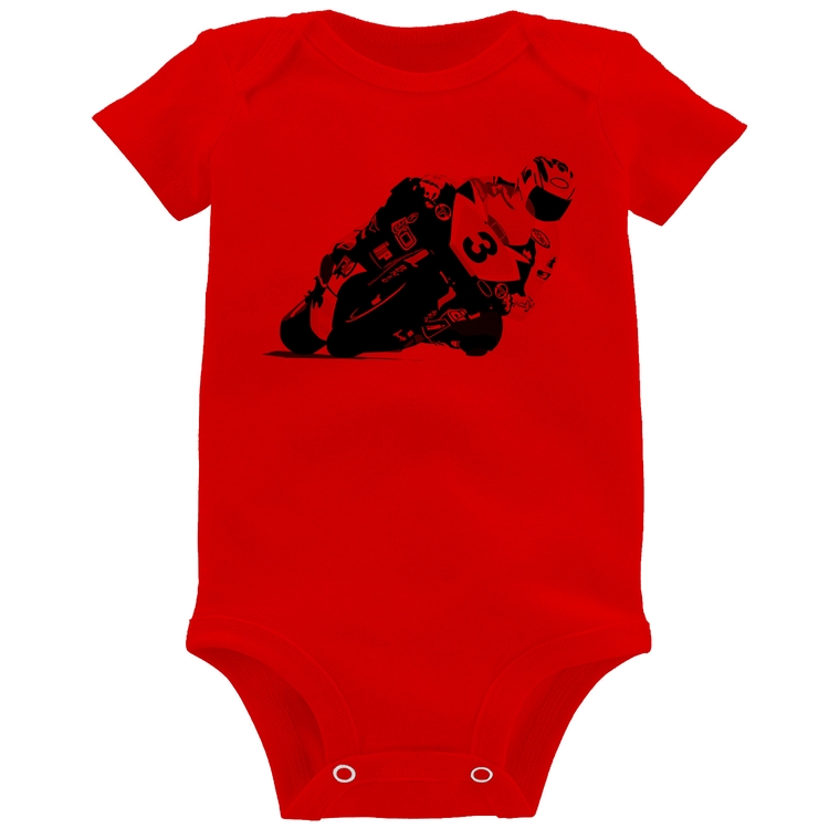 Body Bebê Motorcycle Racing - Vermelho