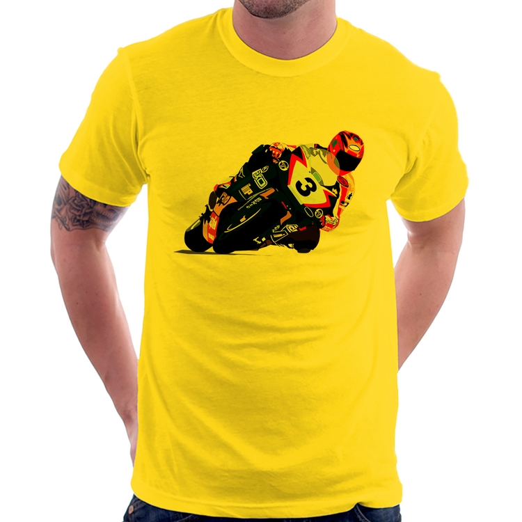 Camiseta Motorcycle Racing - Amarela
