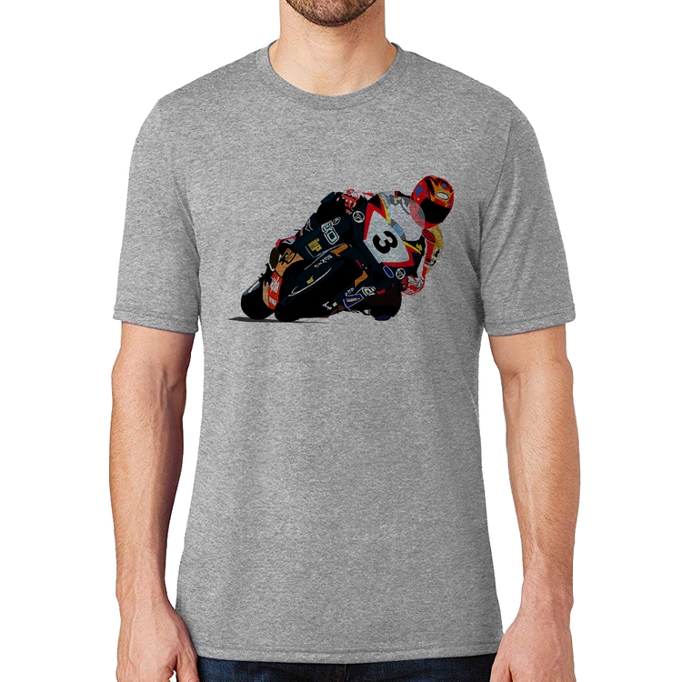 Camiseta Motorcycle Racing - Cinza