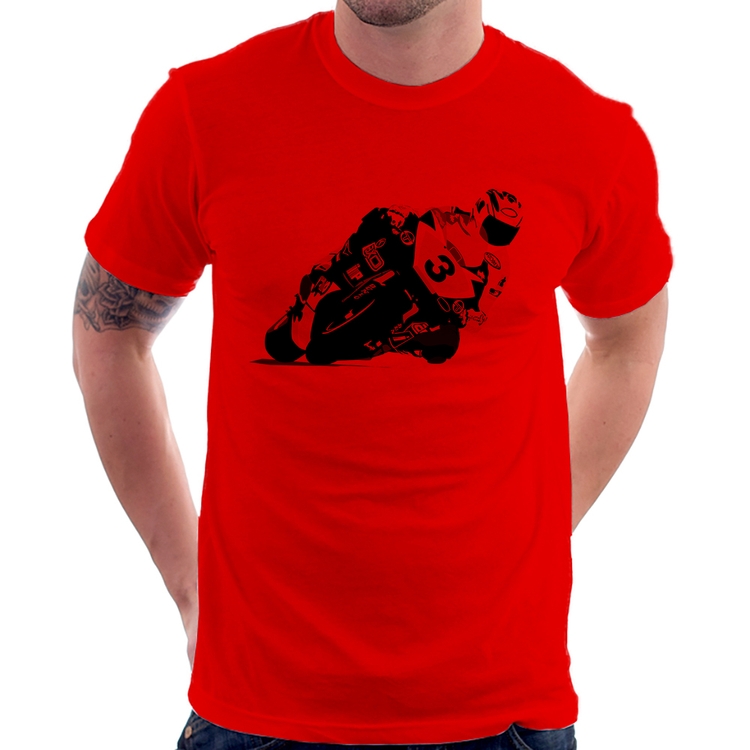 Camiseta Motorcycle Racing - Vermelha