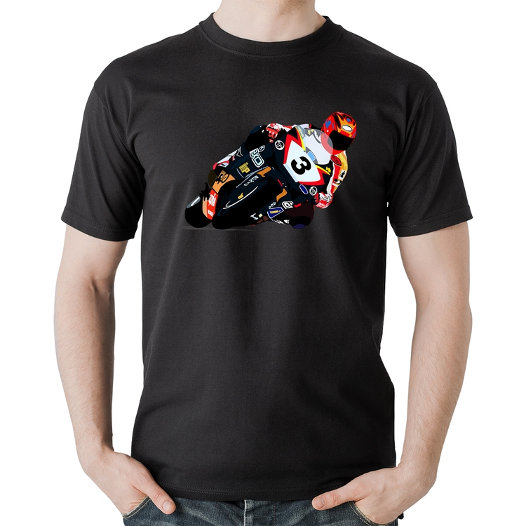 Camiseta Algodão Motorcycle Racing