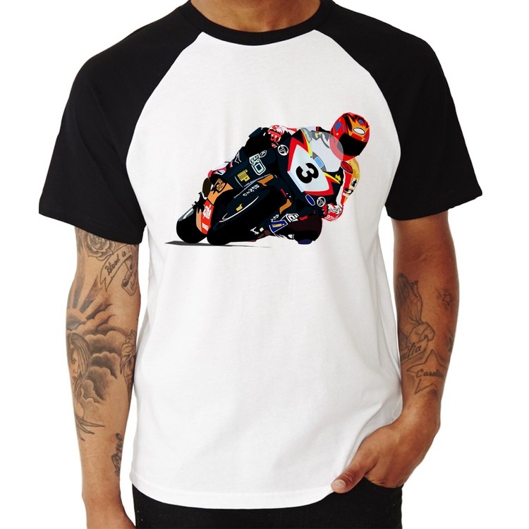 Camiseta Raglan Motorcycle Racing