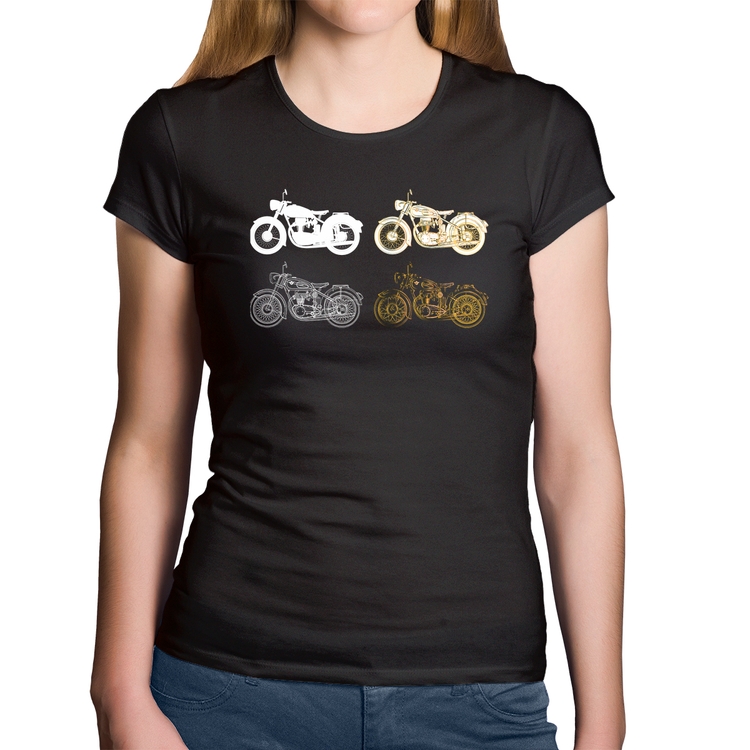 Baby Look Algodão Motorcycle Vector