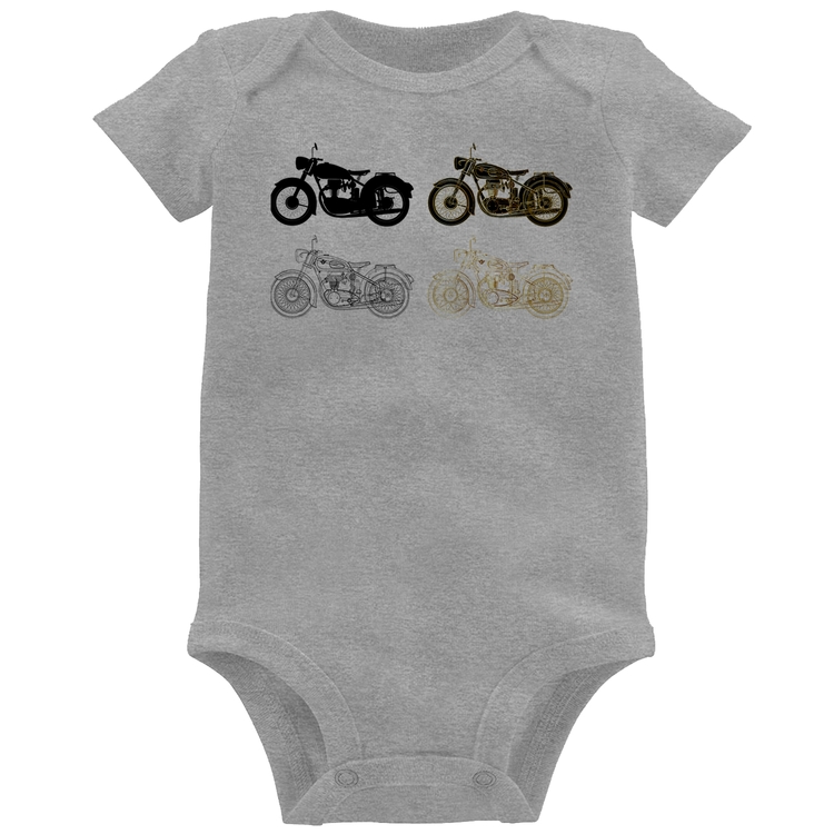 Body Bebê Motorcycle Vector - Cinza