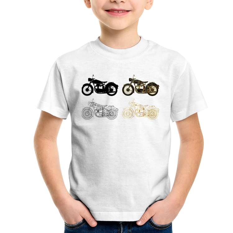 Camiseta Infantil Motorcycle Vector