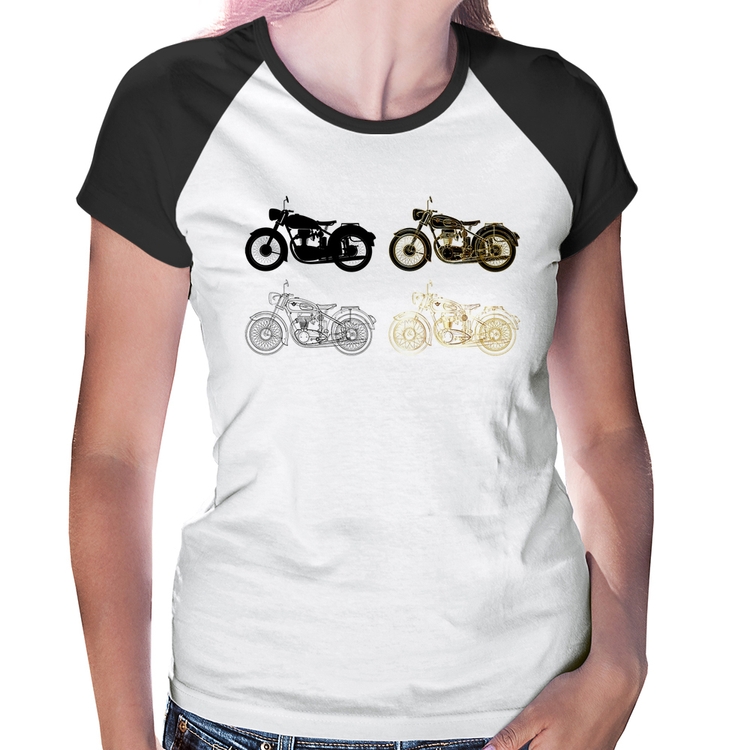 Baby Look Raglan Motorcycle Vector