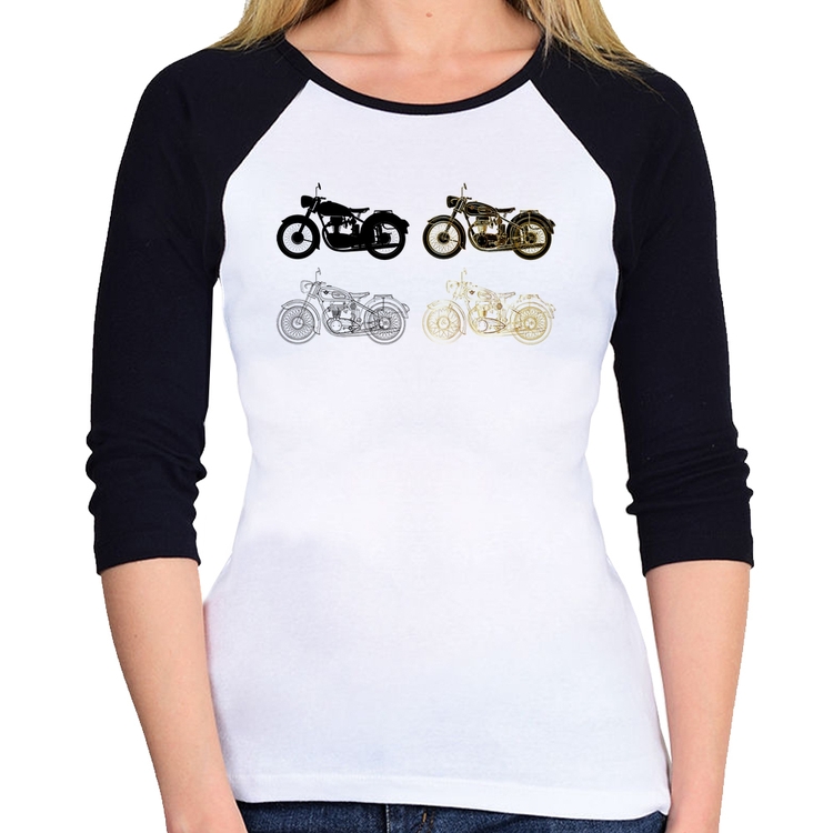 Baby Look Raglan Motorcycle Vector Manga 3/4