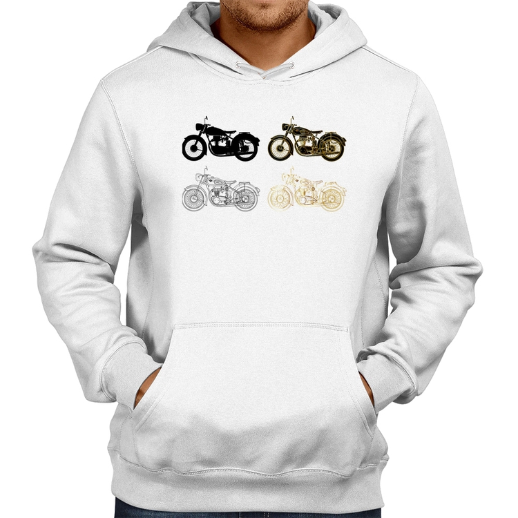 Moletom Motorcycle Vector - Branco