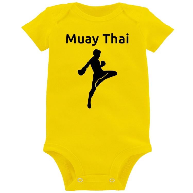 Body Bebê Muay Thai - Amarelo