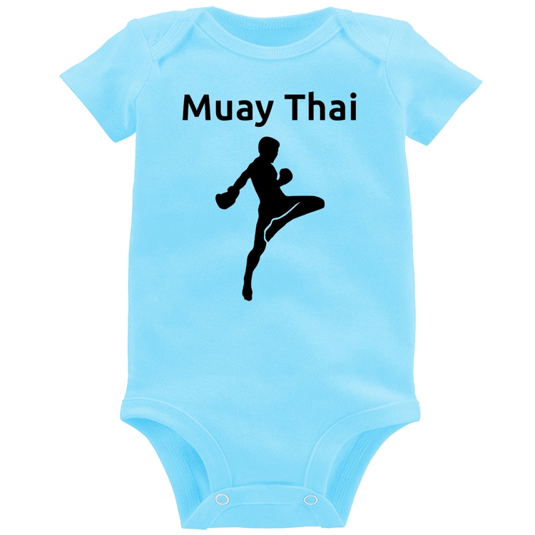 Body Bebê Muay Thai - Azul Bebê
