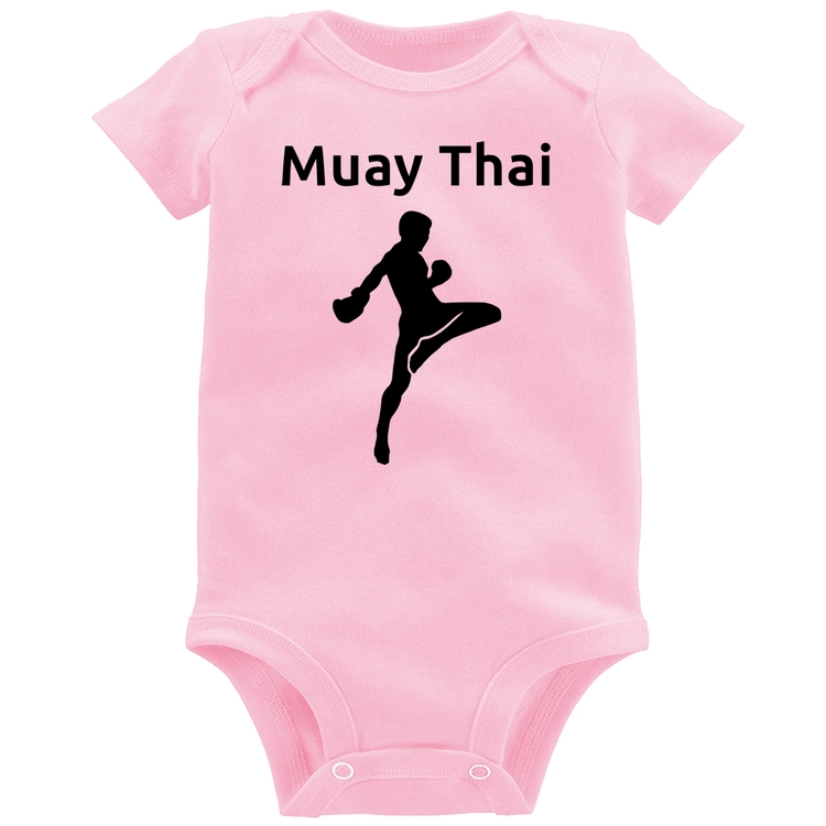 Body Bebê Muay Thai - Rosa Bebê