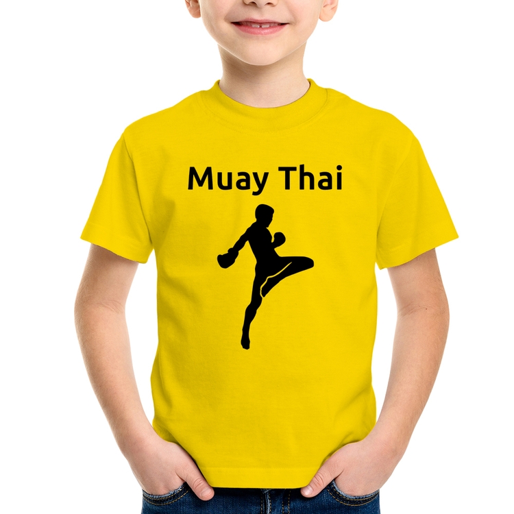 Camiseta Infantil Muay Thai - Amarela
