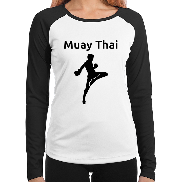 Baby Look Raglan Muay Thai Manga Longa