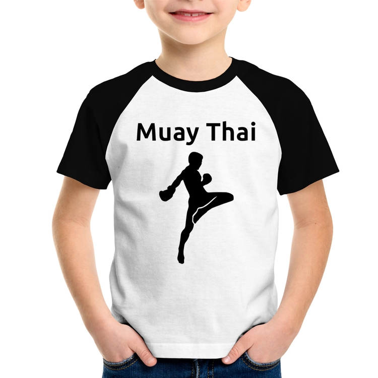 Camiseta Raglan Infantil Muay Thai