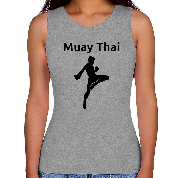 Regata Feminina Muay Thai - Cinza