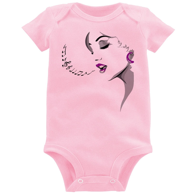 Body Bebê Mulher Cantando - Rosa Bebê