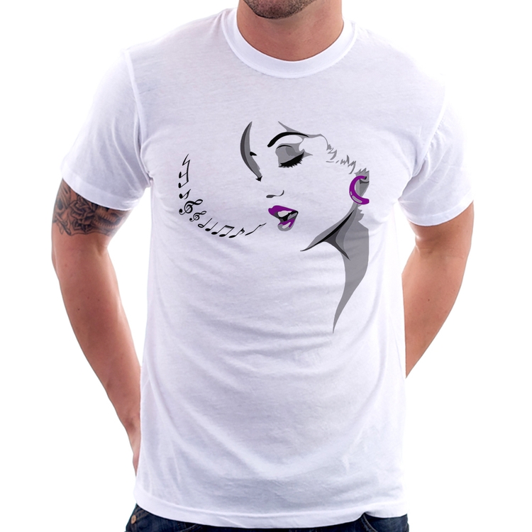 Camiseta Mulher Cantando