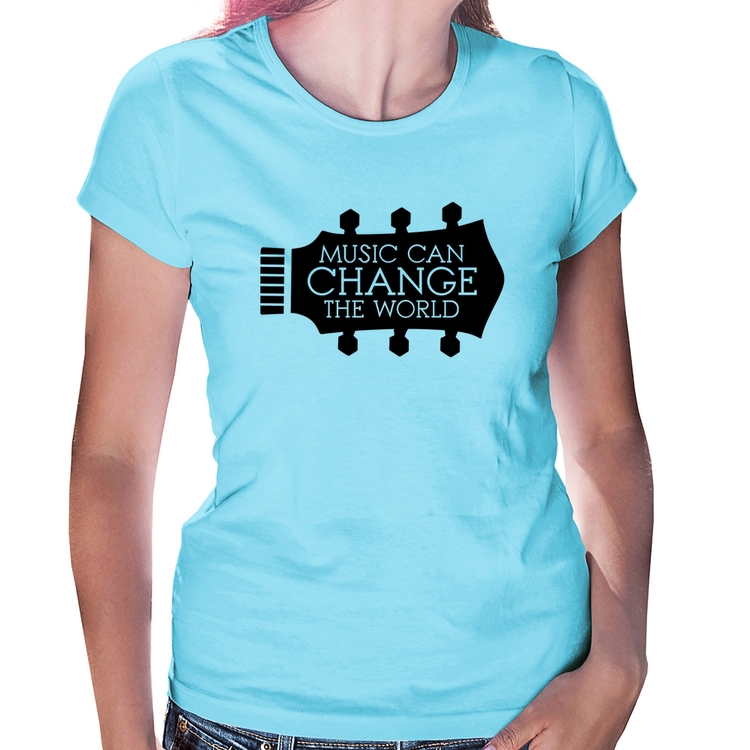 Baby Look Music Can Change The World - Azul Bebê