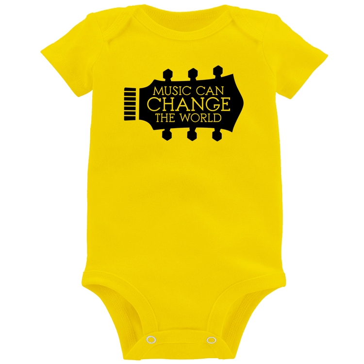 Body Bebê Music Can Change The World - Amarelo