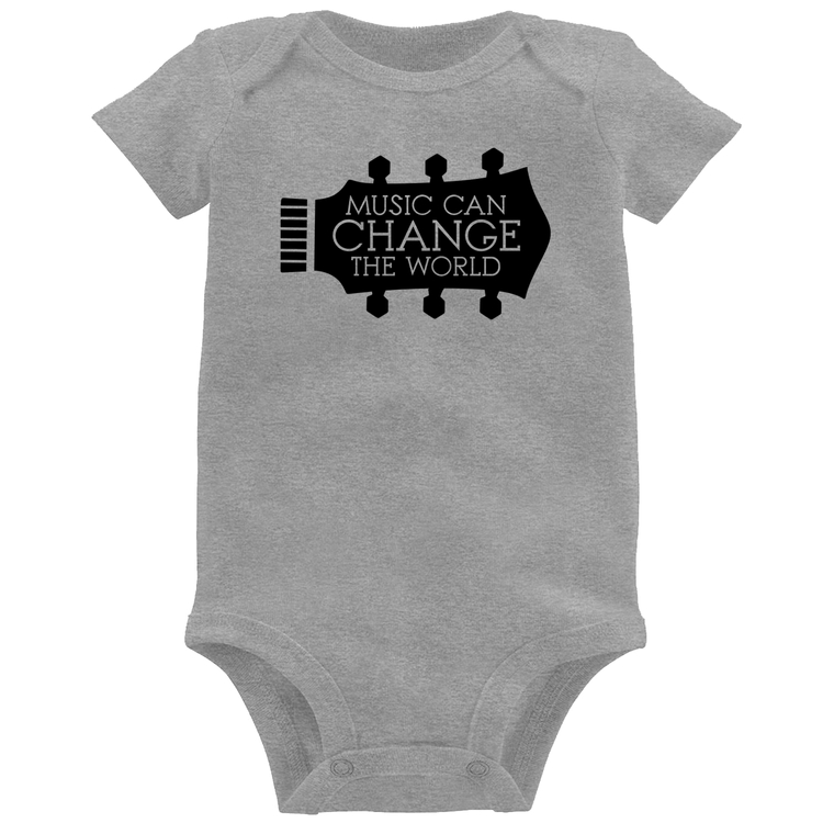 Body Bebê Music Can Change The World - Cinza