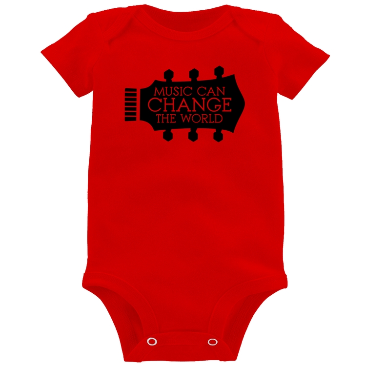 Body Bebê Music Can Change The World - Vermelho