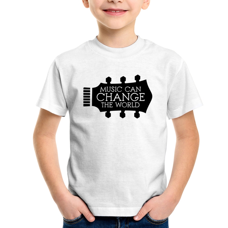 Camiseta Infantil Music Can Change The World
