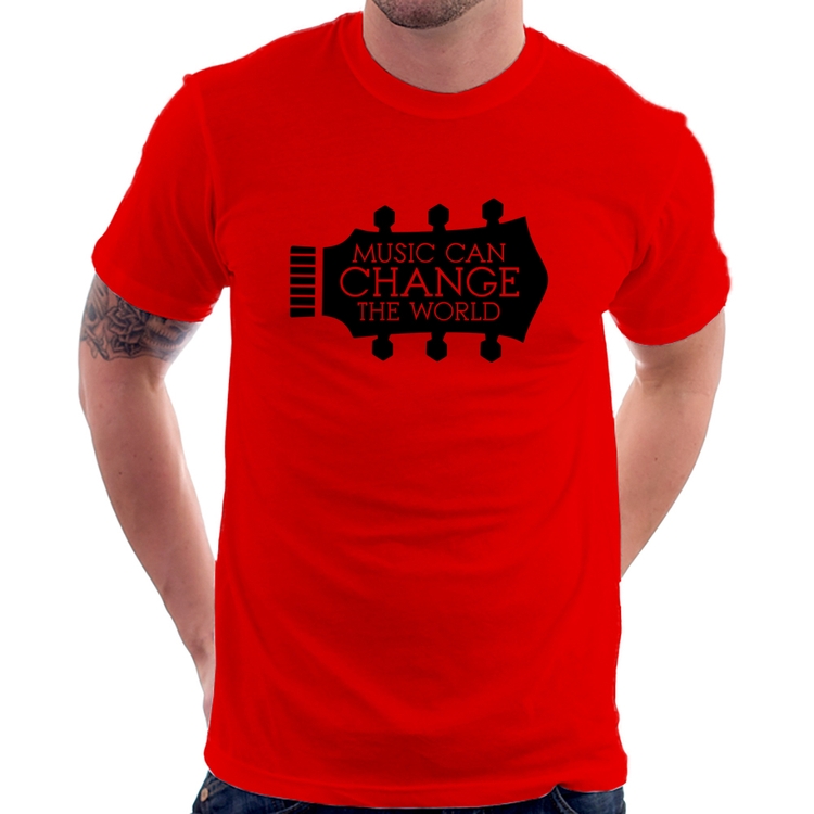 Camiseta Music Can Change The World - Vermelha
