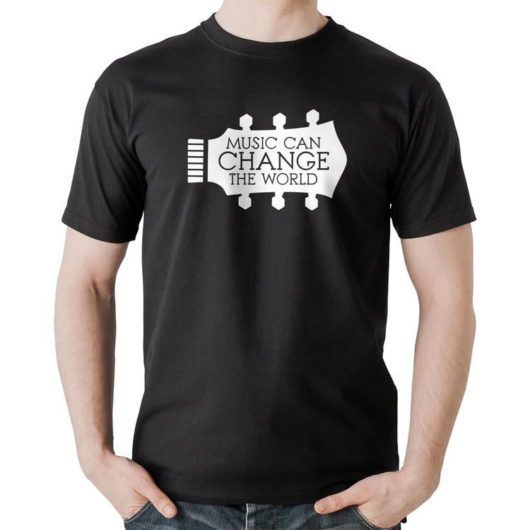 Camiseta Algodão Music Can Change The World