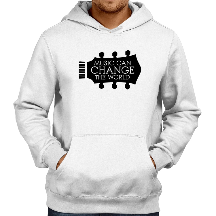 Moletom Music Can Change The World - Branco