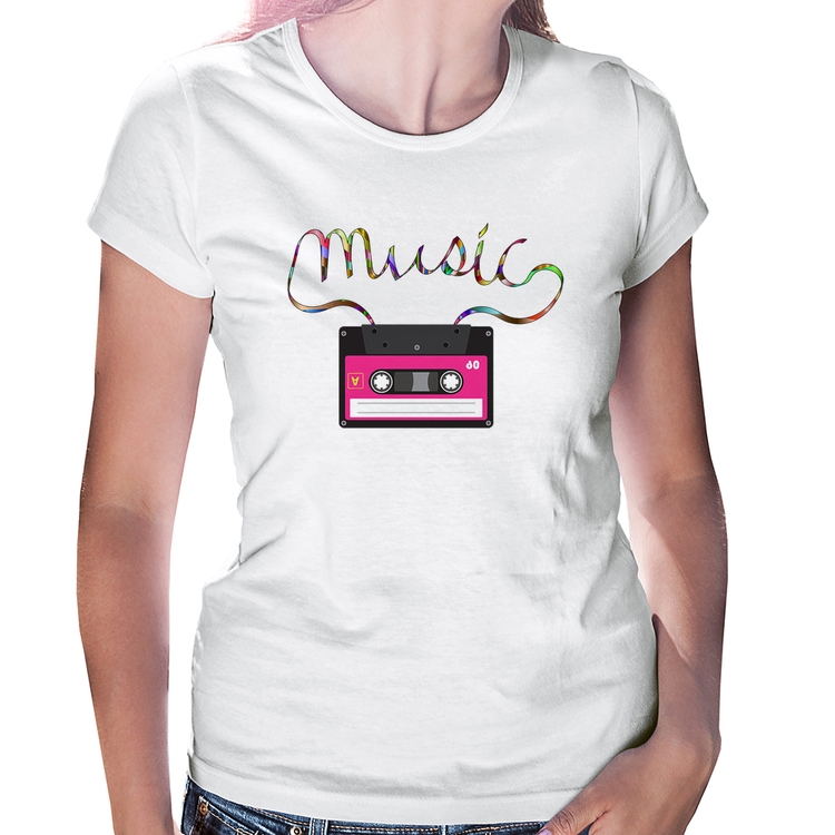 Baby Look Music Cassete Retrô