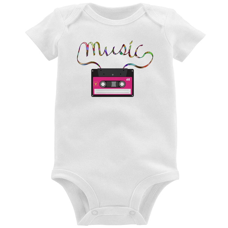 Body Bebê Music Cassete Retrô