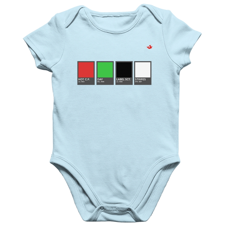 Body Bebê Algodão Music Color Guide - Azul Bebê