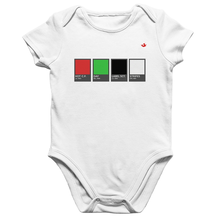 Body Bebê Algodão Music Color Guide - Branco