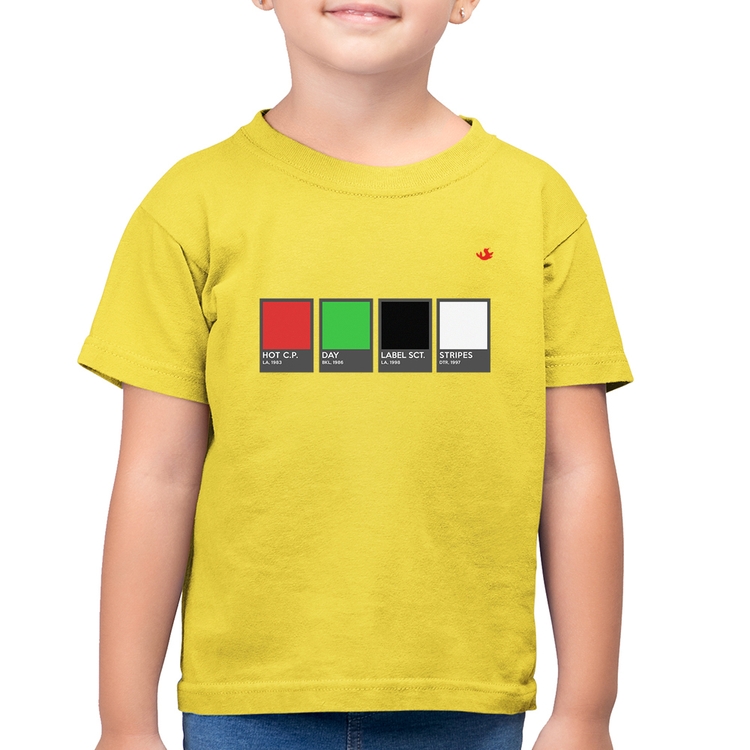 Camiseta Algodão Infantil Music Color Guide - Amarelo Canário