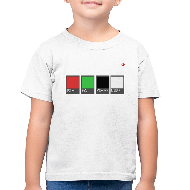 Camiseta Algodão Infantil Music Color Guide - Branca