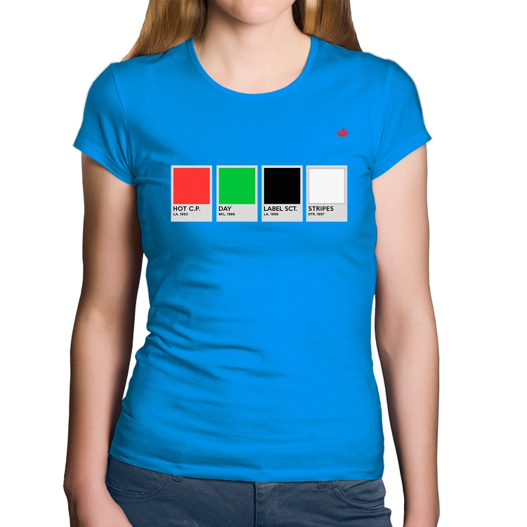 Baby Look Algodão Music Color Guide - Azul