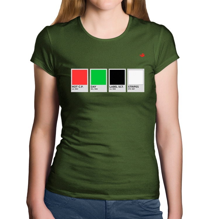 Baby Look Algodão Music Color Guide - Musgo