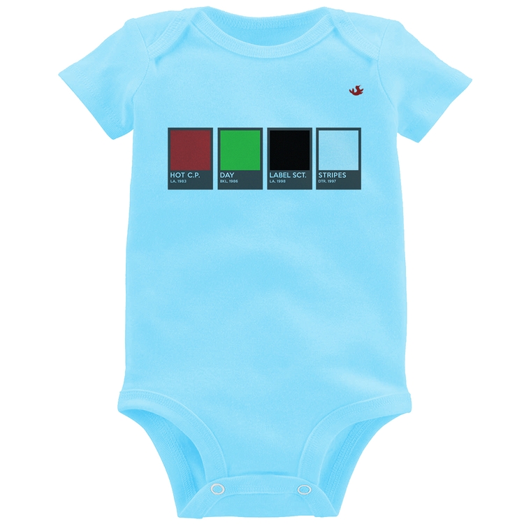 Body Bebê Music Color Guide - Azul Bebê